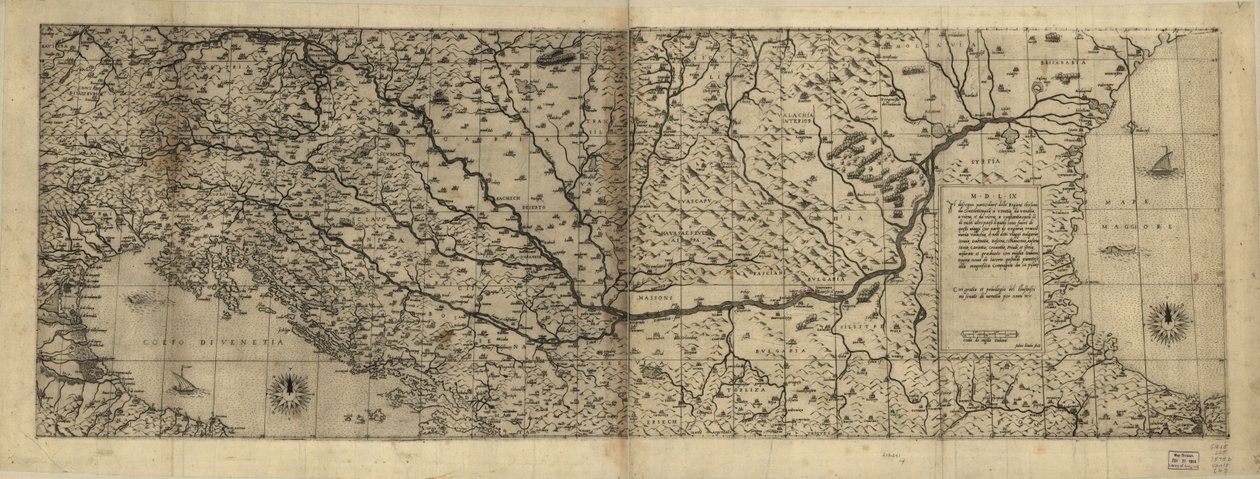 Reliefdarstellung. Einige Karten vollständig auf Italienisch, einige vollständig auf Latein von Antoine; Forlani Lafréry