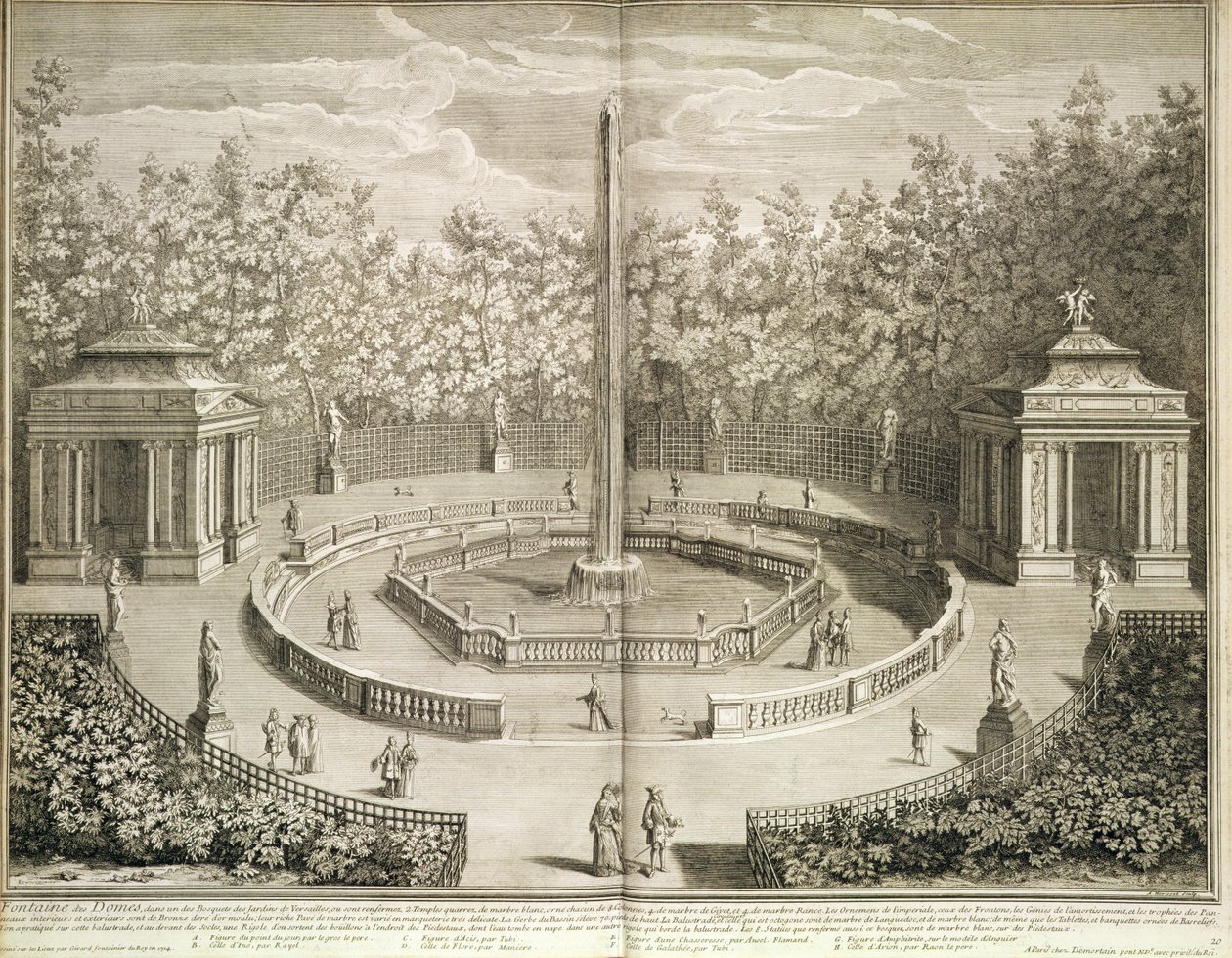 Fontaine des Domes, Versailles, ca. 1715 von Antoine Herriset