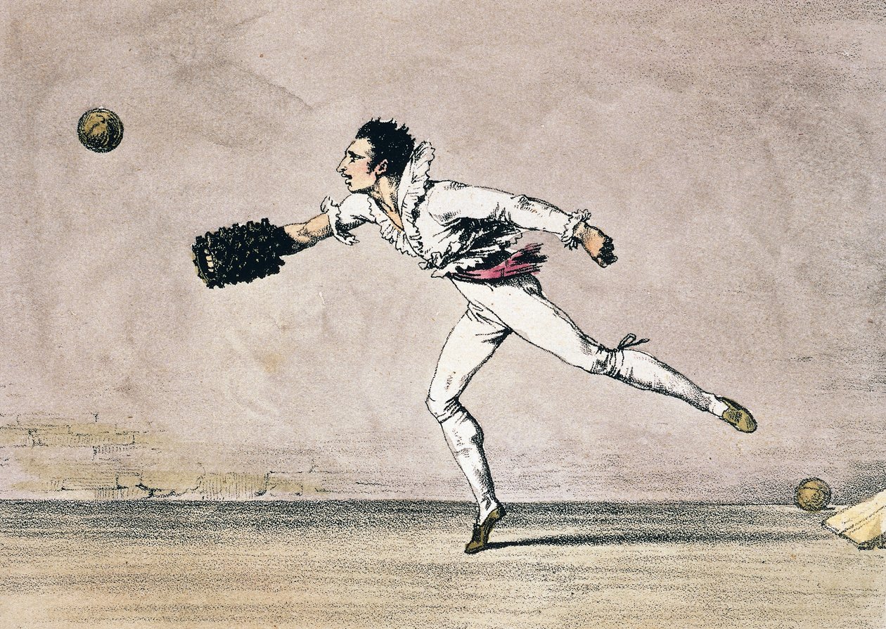 Das Ballspiel, von Antoine Jean-Baptiste Thomas (1791-1834), Farblithographie aus Ein Jahr in Rom und Umgebung von Antoine Jean Baptiste Thomas