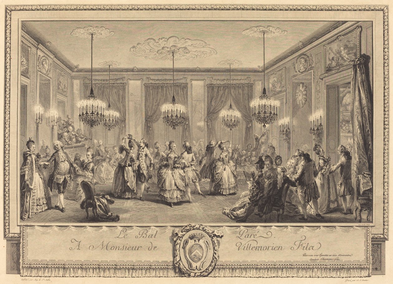 Der prächtige Ball von Antoine Jean Duclos after Augustin de Saint Aubin