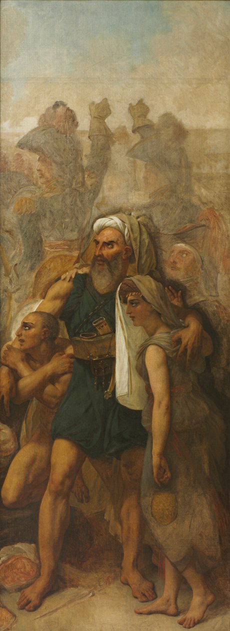 Ägyptische Familie (Skizze für "Die Schlacht der Pyramiden") von Antoine Jean Gros
