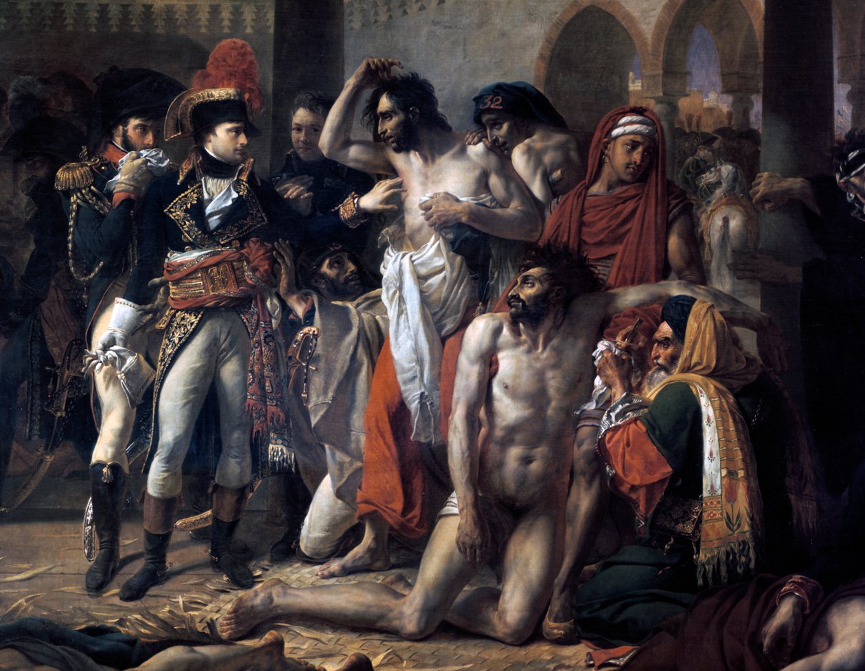 Napoleon Bonaparte besucht die Pestkranken von Jaffa, 11. März 1799, 1804 von Antoine Jean Gros