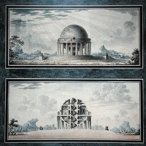 Entwurf für ein Haus für einen Kosmopoliten, 1783 (Detail) von Antoine Laurent Thomas Vaudoyer