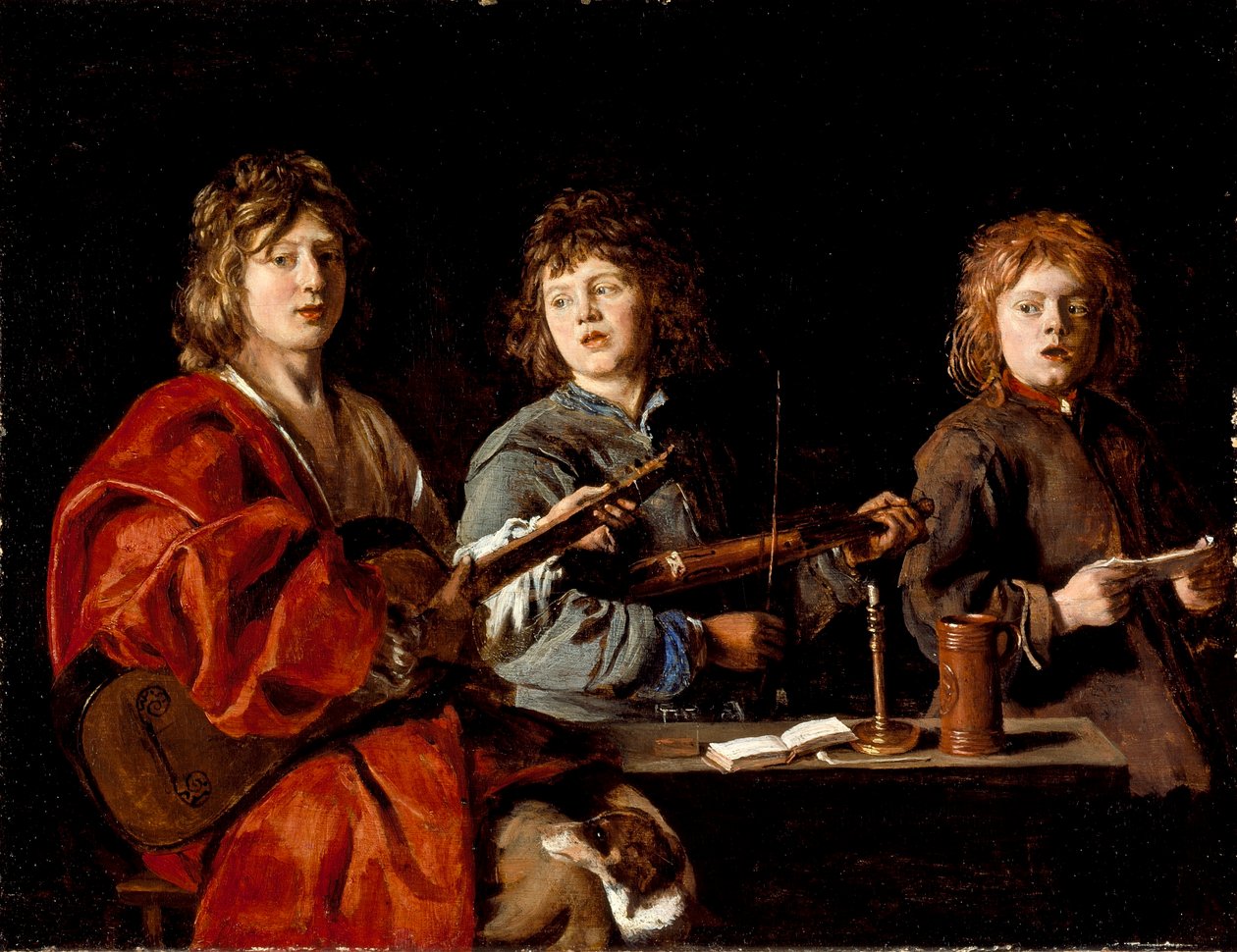 Drei junge Musiker von Antoine Le Nain