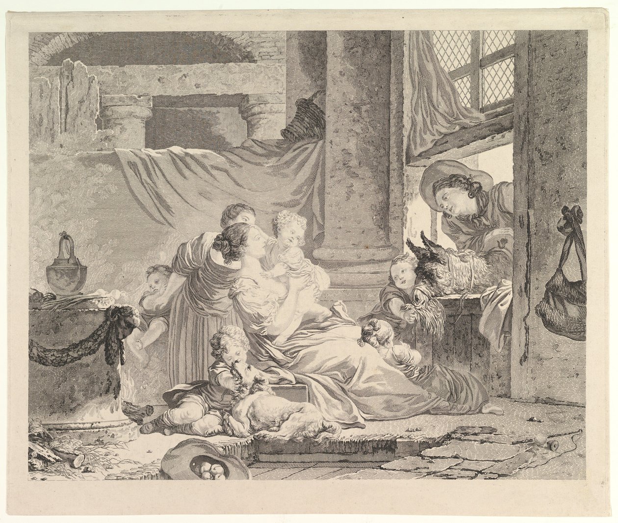 Die Familie des Bauern von Antoine Louis Romanet