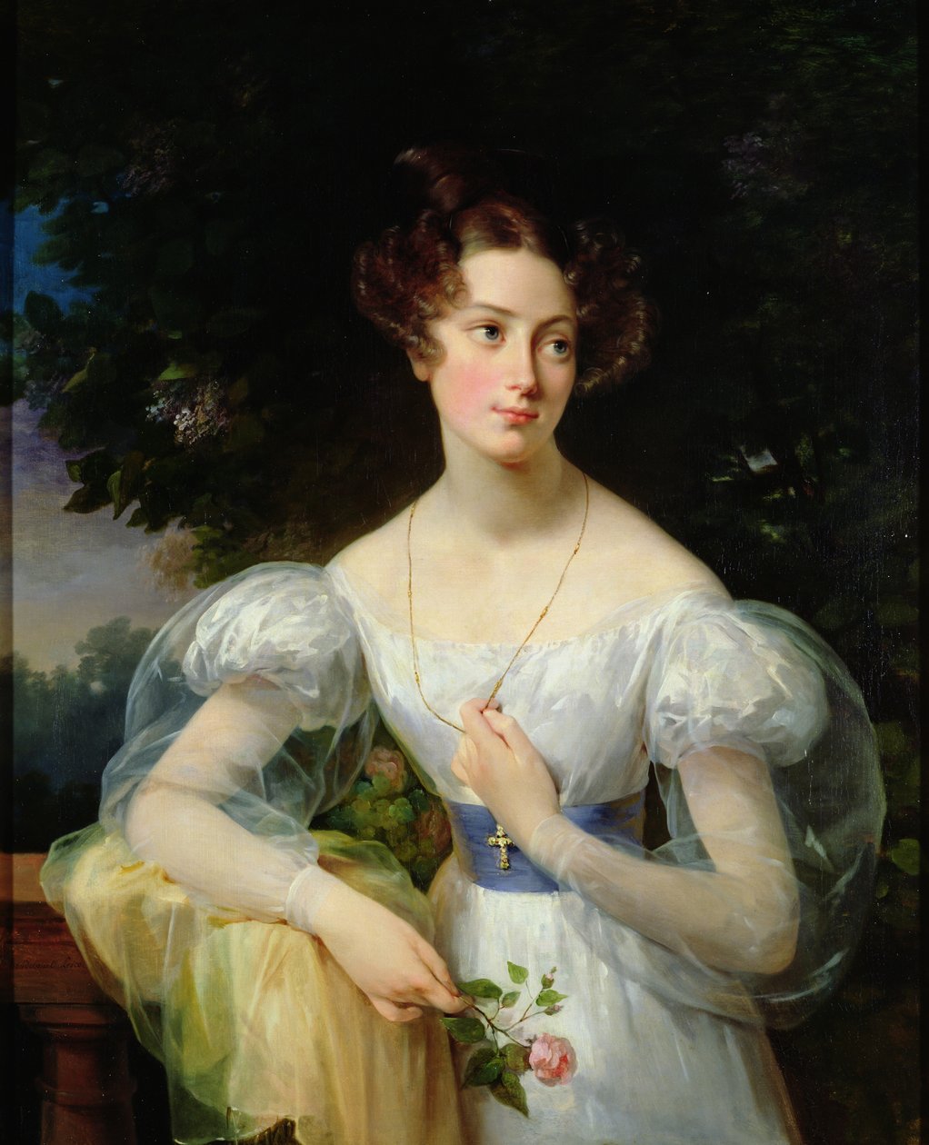 Porträt von Hortense Ballu, zukünftige Madame Alphonse Jacob-Desmalter, ca. 1832-37 von Antoinette Cecile Hortense Lescot Haudebourt