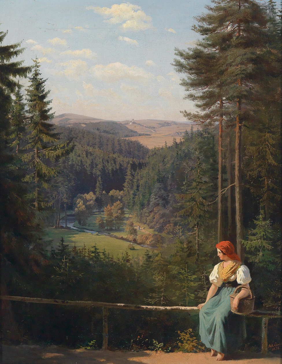 Rast im Algen Thal bei Tachau von Anton Ebert