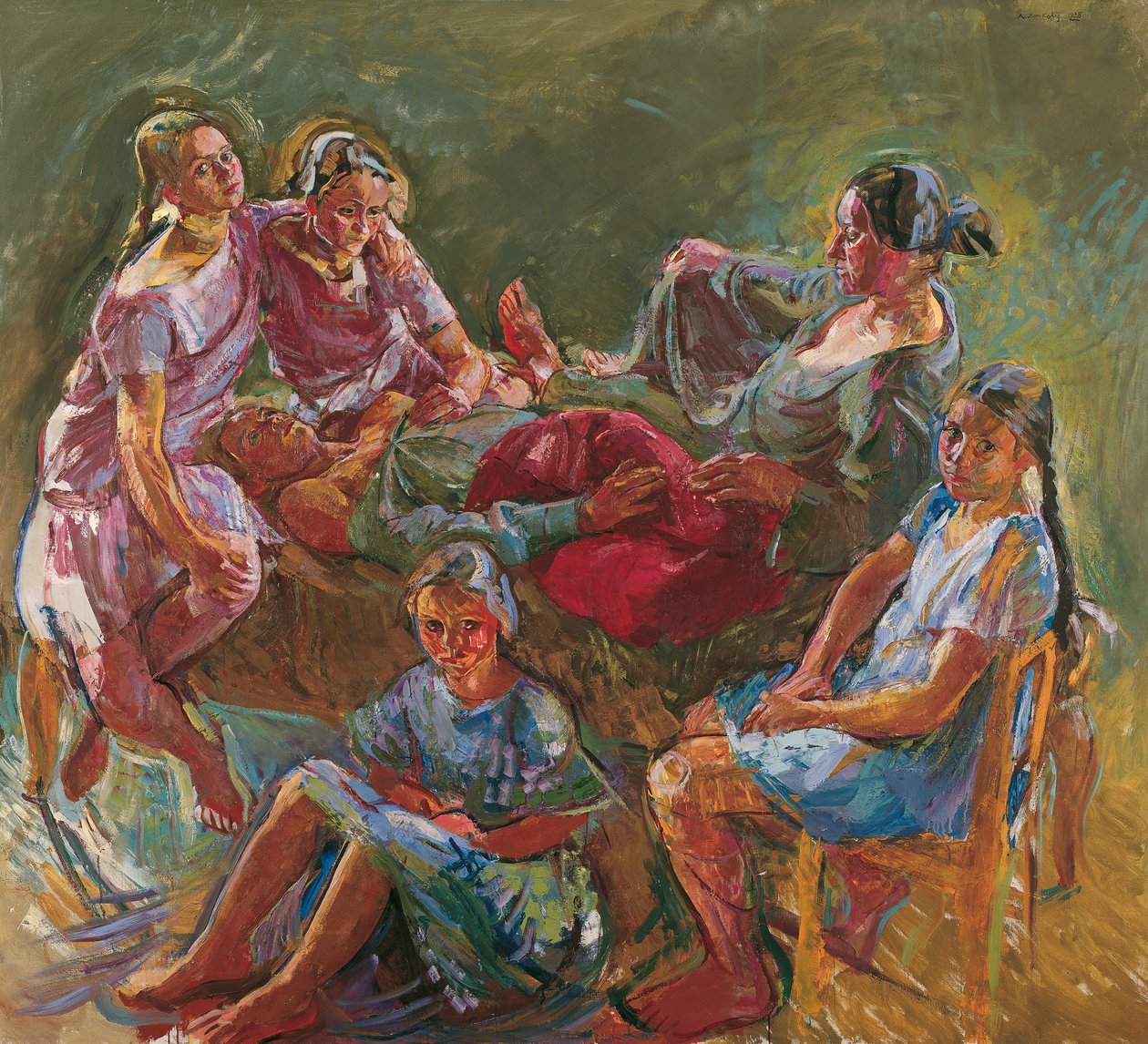 Die Familie des Künstlers von Anton Kolig