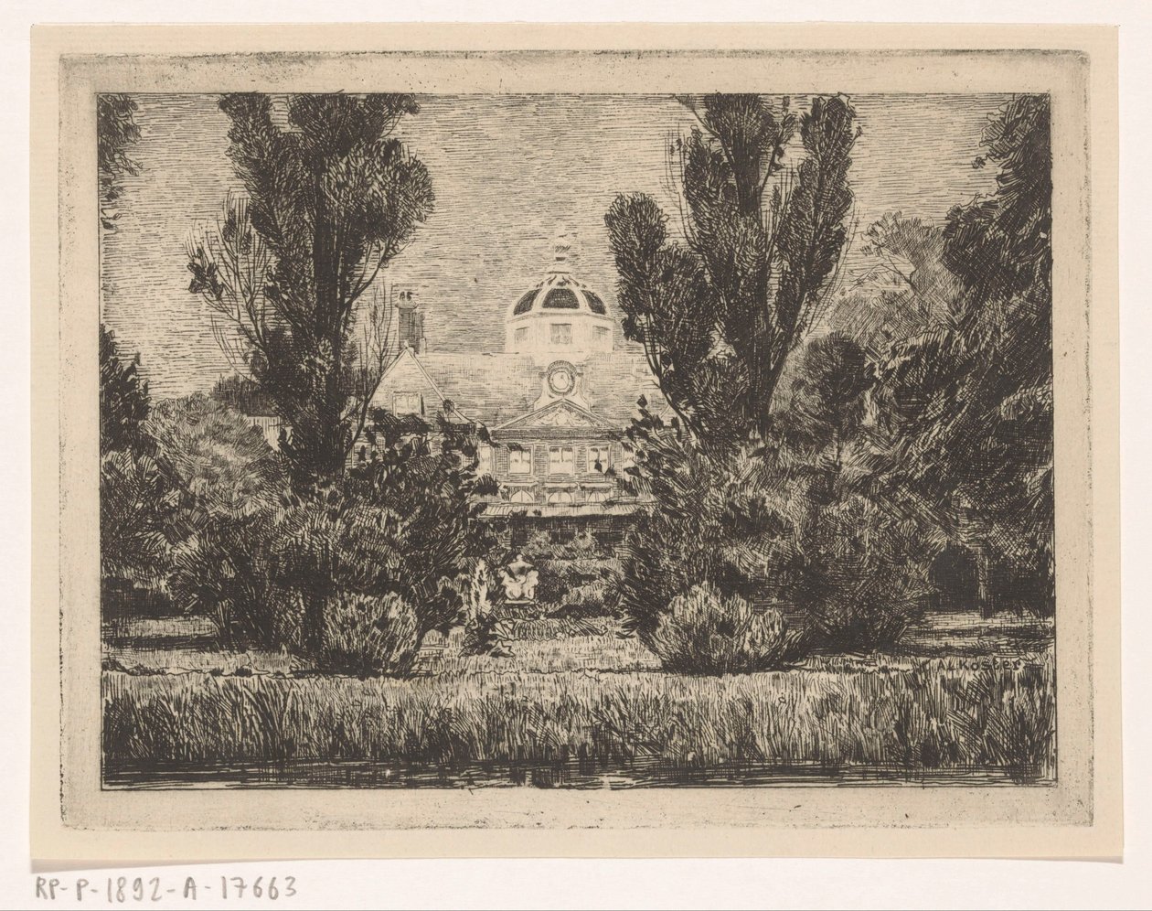 Rückseite des Palastes Huis ten Bosch in Den Haag von Anton L. Koster