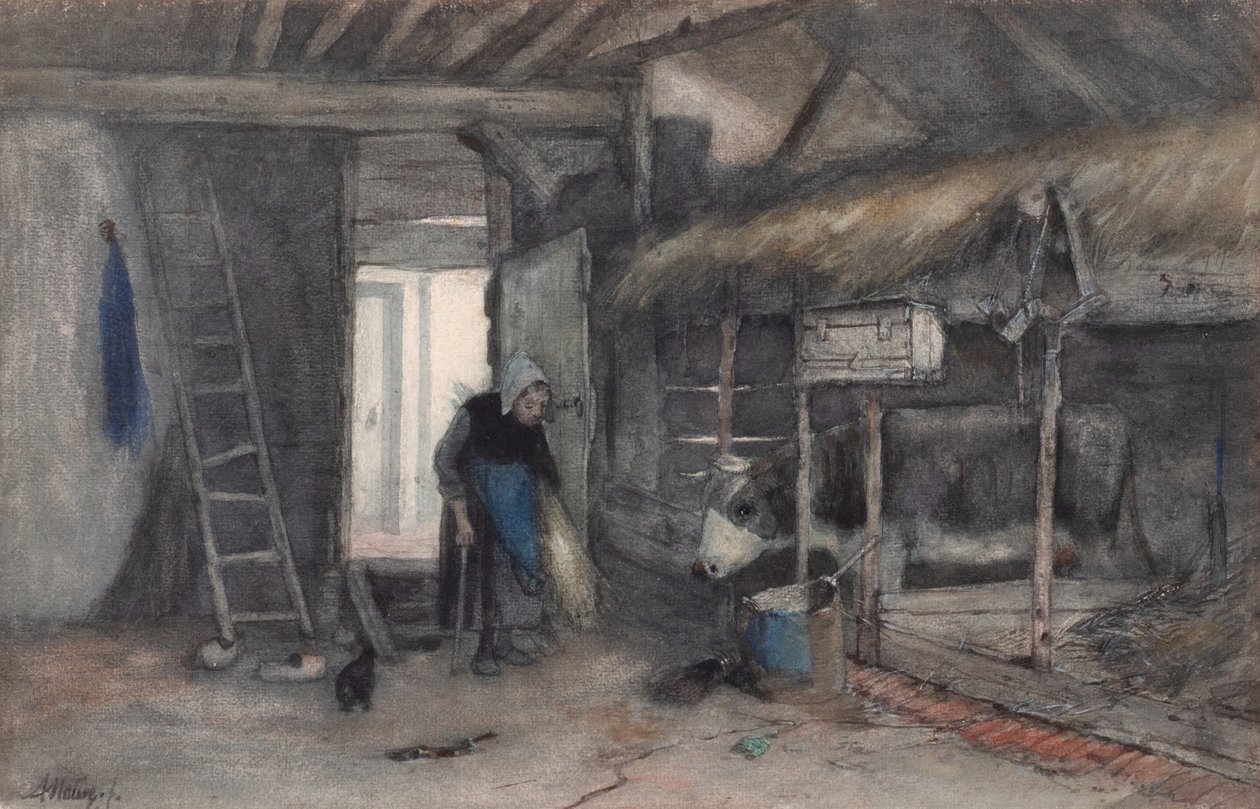 Morgenarbeiten, um 1850-90 von Anton Mauve