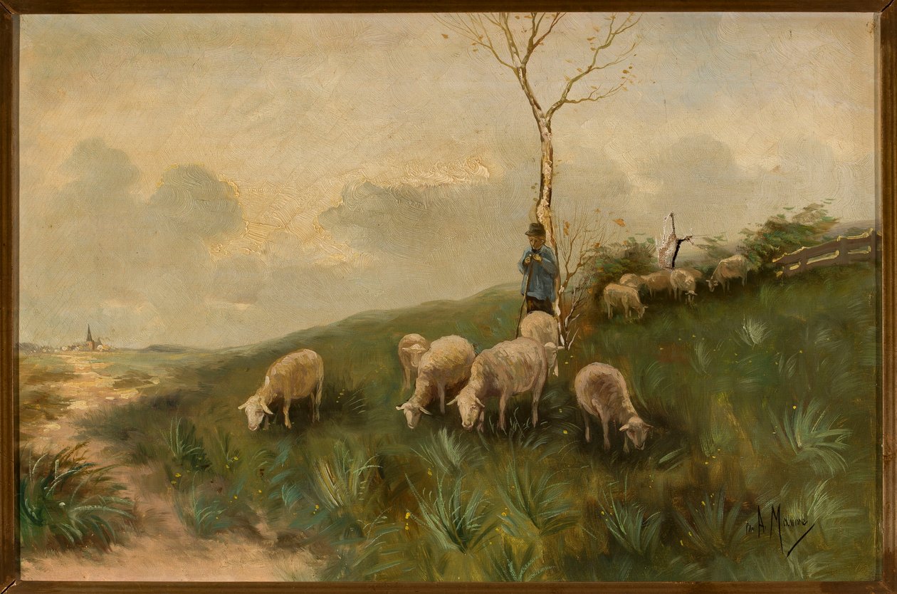 Hirte und Schafe von Anton Mauve