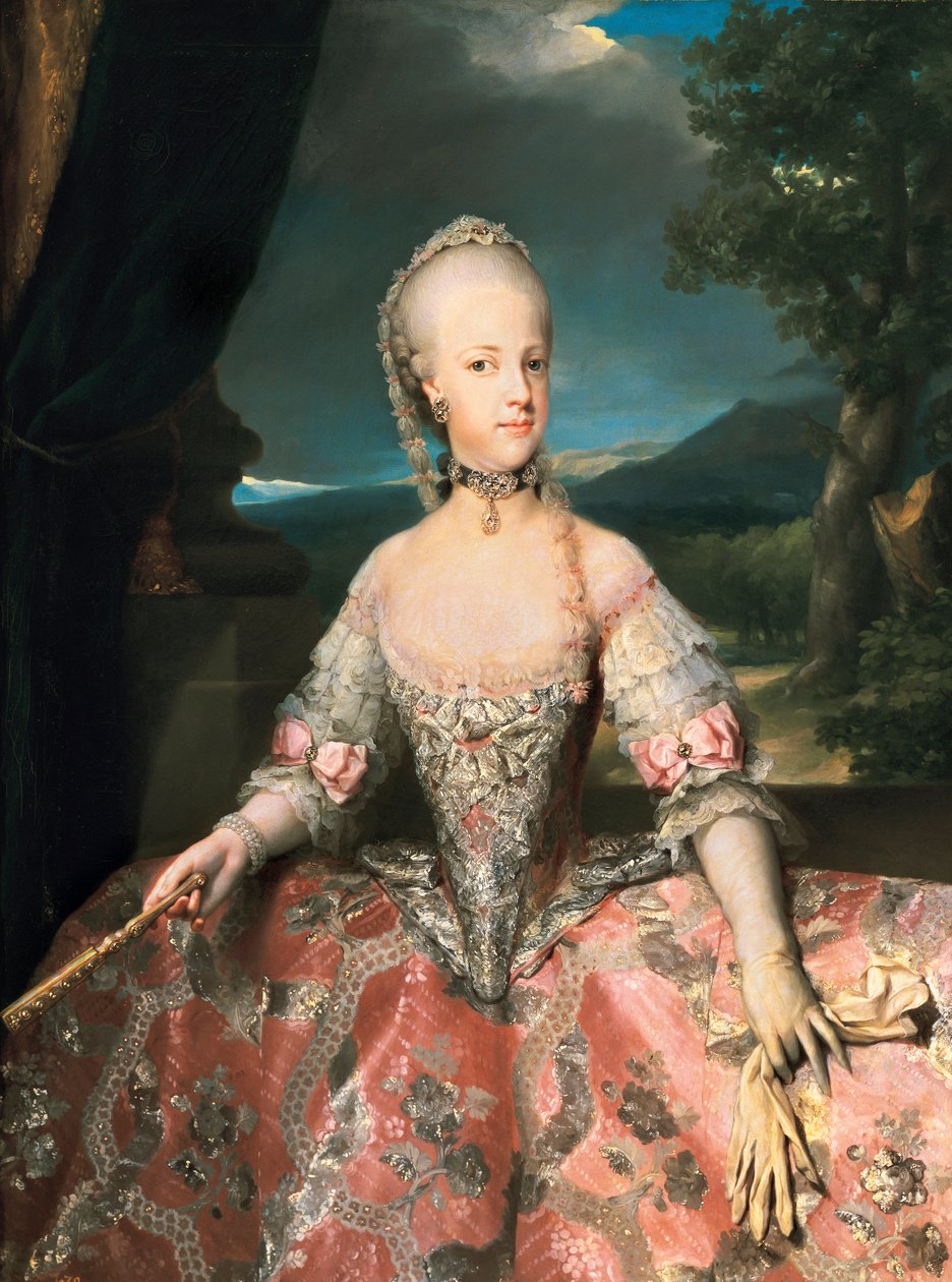 Porträt von Maria Karolina von Österreich von Anton Raphael Mengs
