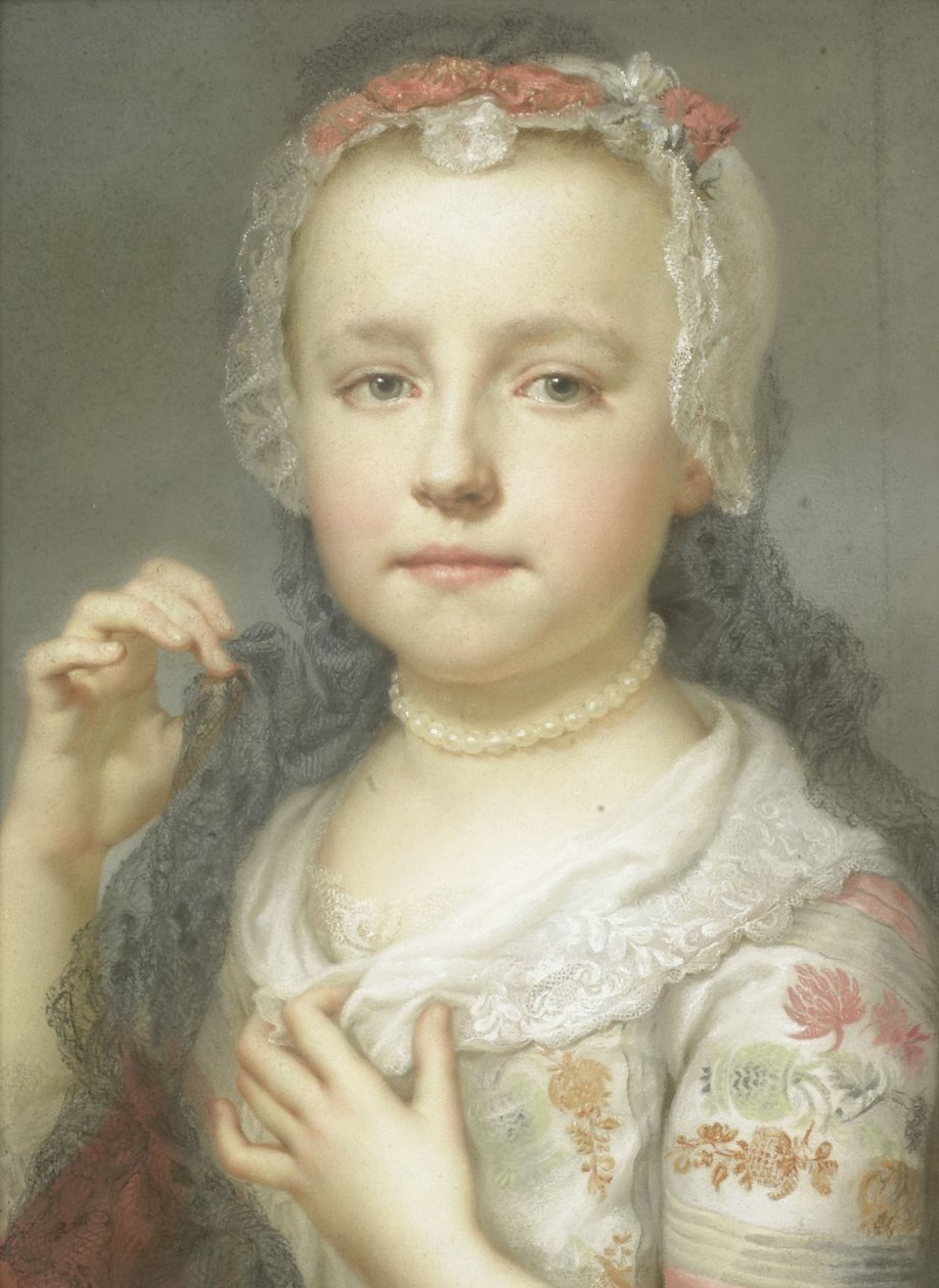 Porträt eines jungen Mädchens, wahrscheinlich Julie Carlotta Mengs, Schwester des Künstlers von Anton Raphael Mengs