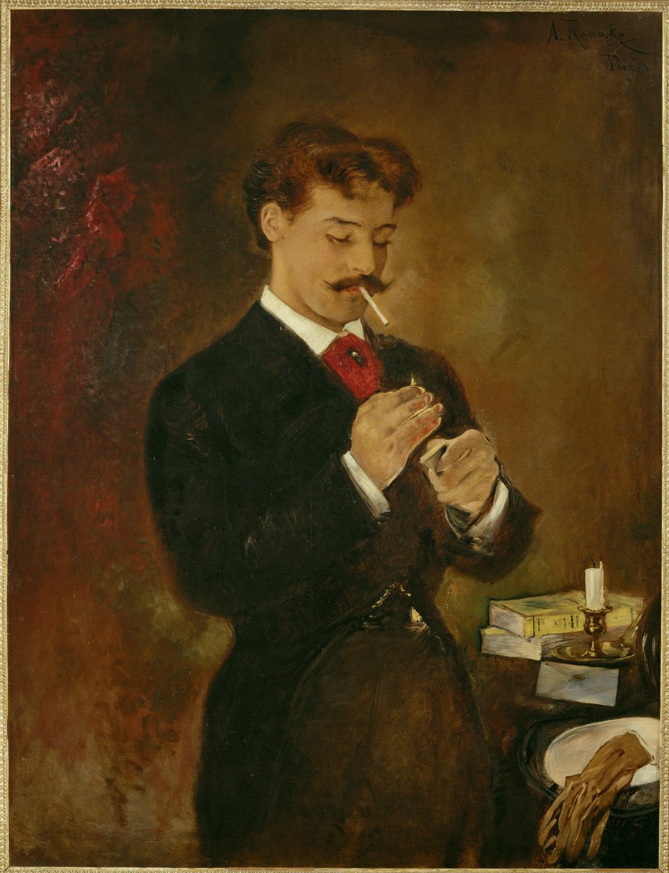 Porträt eines jungen Mannes von Anton Romako