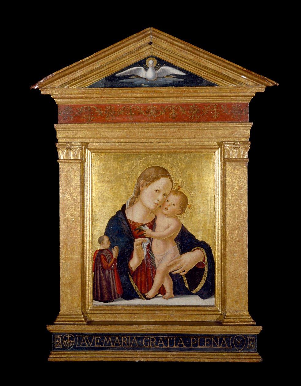 Jungfrau und Kind mit Stifter, ca. 1480 von Antoniazzo Romano