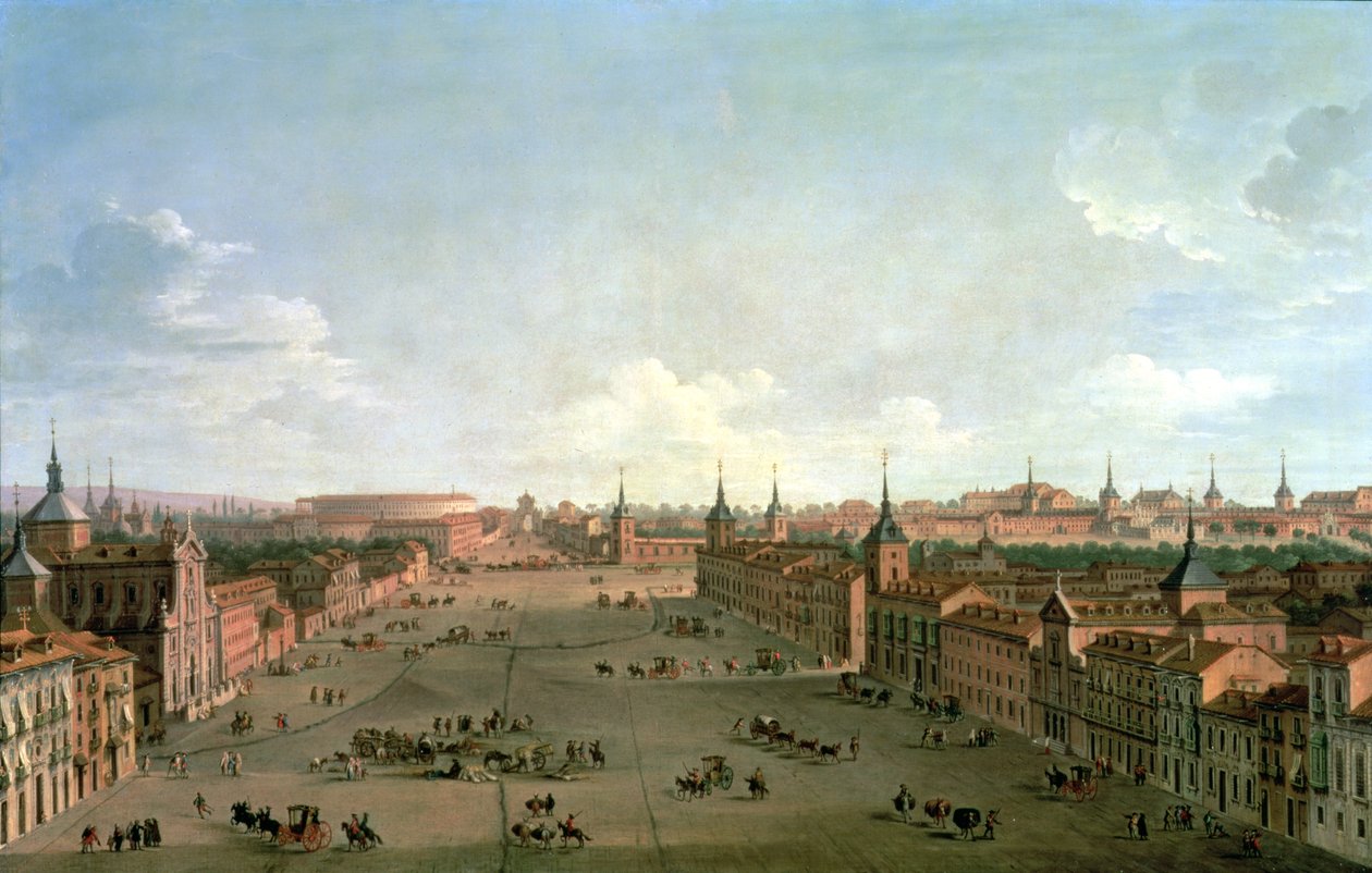 Ein Blick auf die Calle de Alcala, Madrid von Antonio Joli