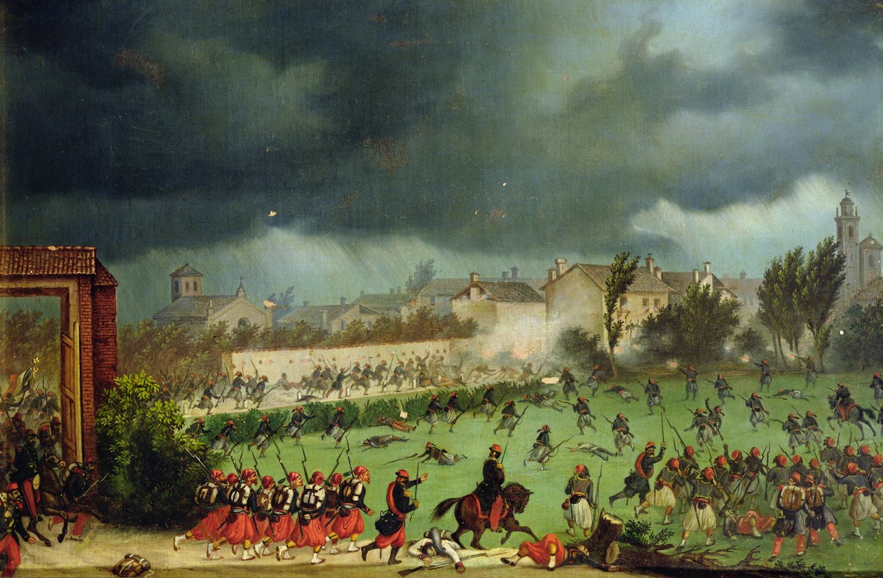 Szene aus der Schlacht von Solferino von Antonio Spandri