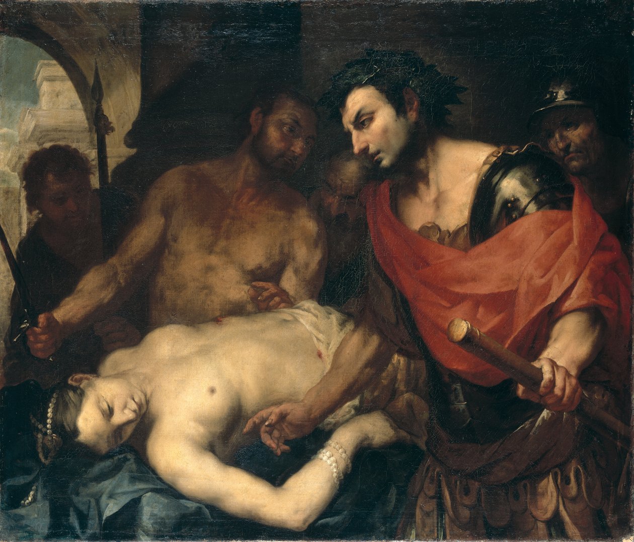 Nero mit der Leiche seiner Mutter Agrippina von Antonio (attr. to) Zanchi