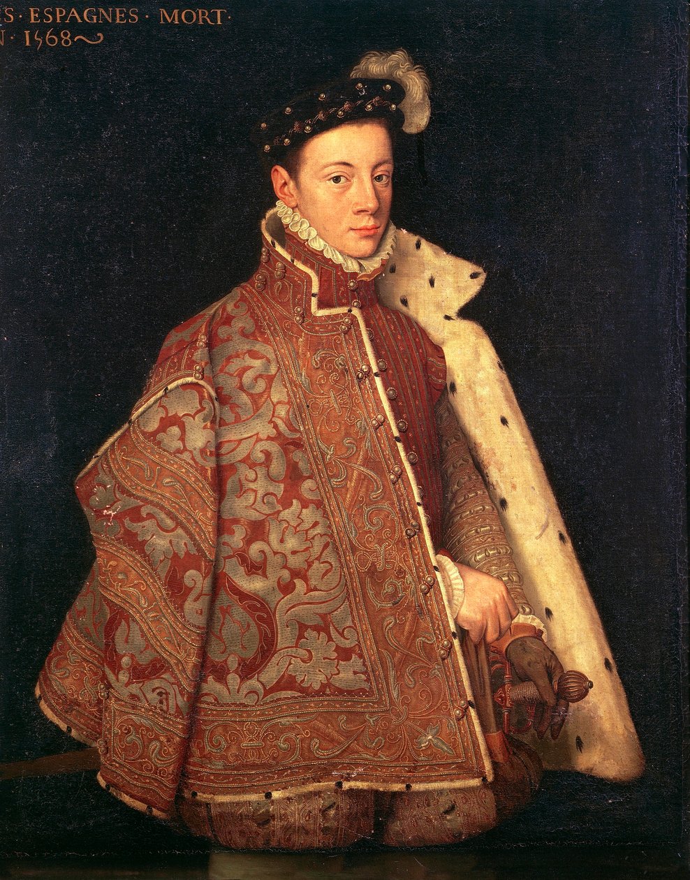 Porträt von Don Carlos, Prinz von Asturien von Antonio (studio of) (attr. to) Moro