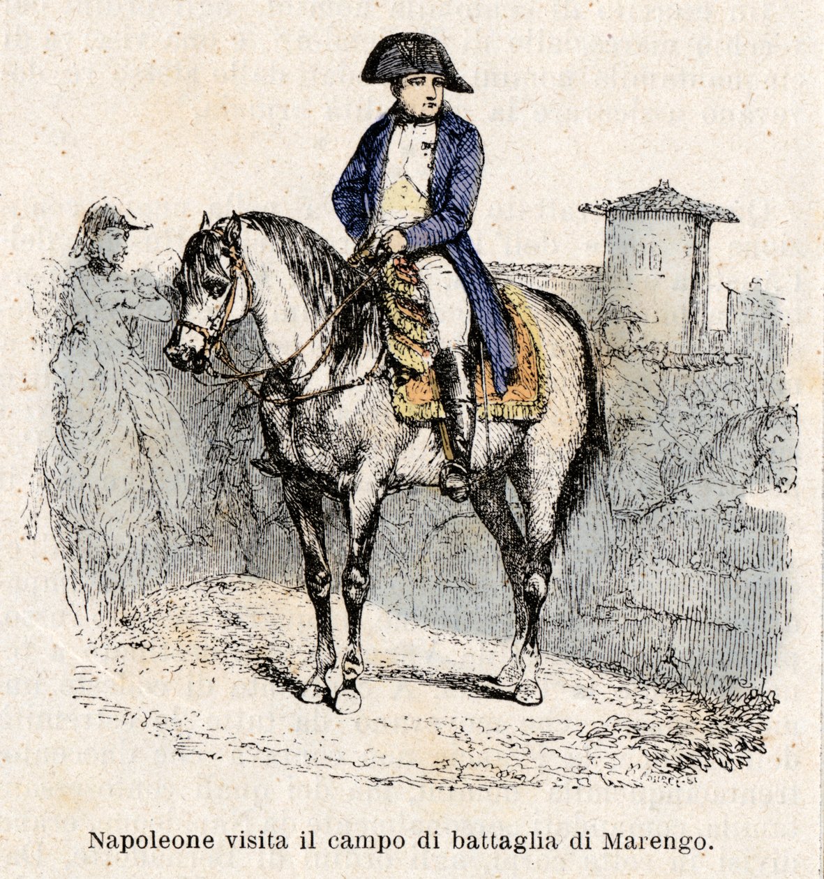 Napoleon Bonaparte in Italien, besucht das Schlachtfeld von Marengo von Antonio Bonamore