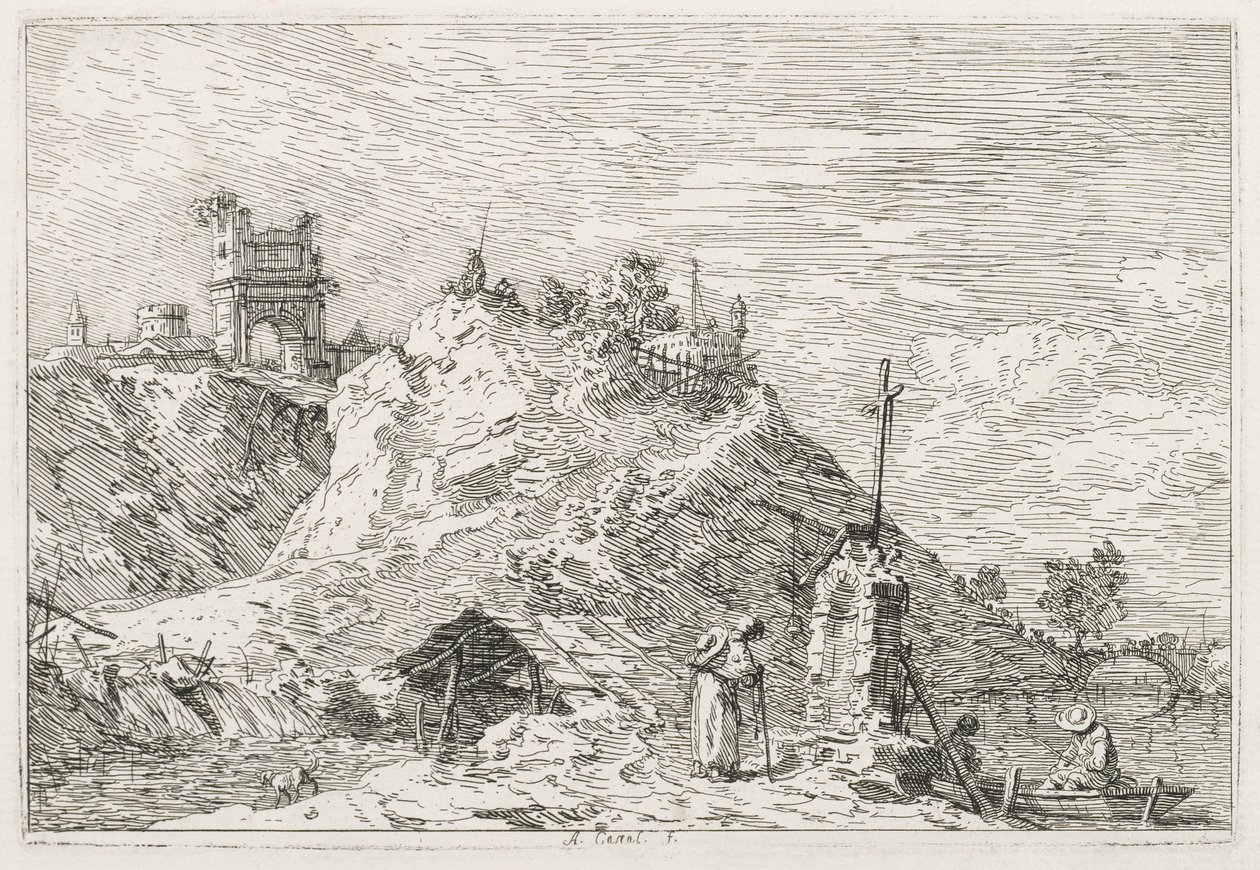 Ansichten: Ein Pilger im Gebet von Antonio Canaletto