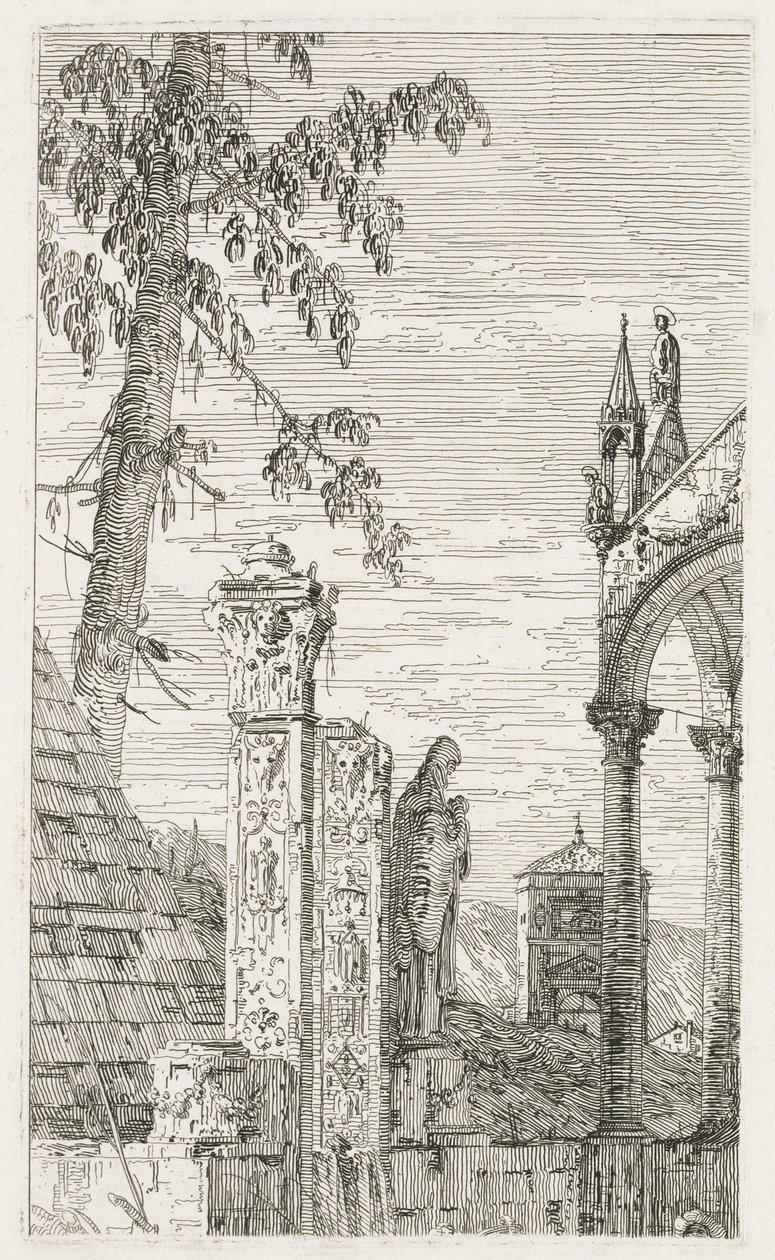 Ansichten: Fragmente von Skulpturen von Antonio Canaletto