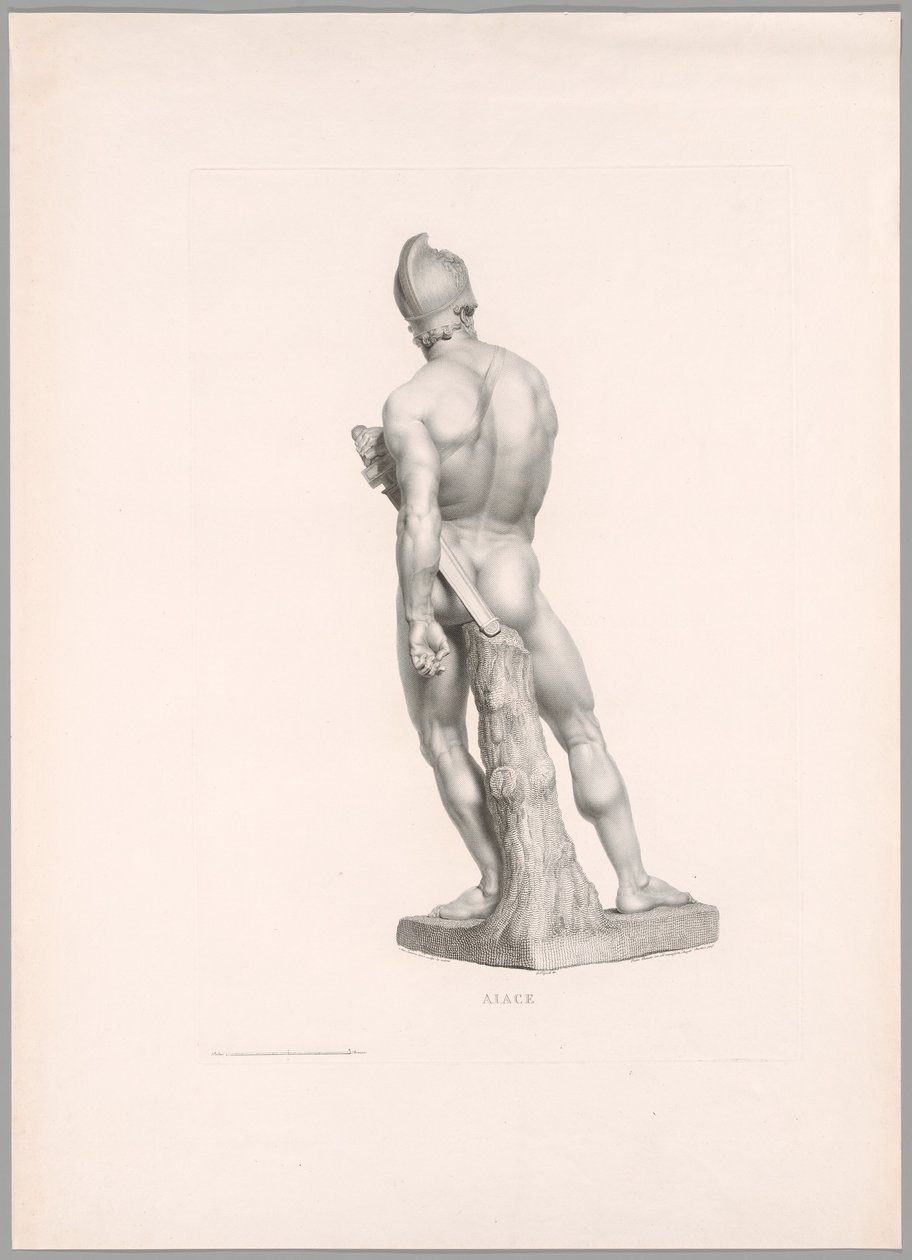 Ajax, Rückansicht, aus Oeuvre de Canova von Antonio Canova