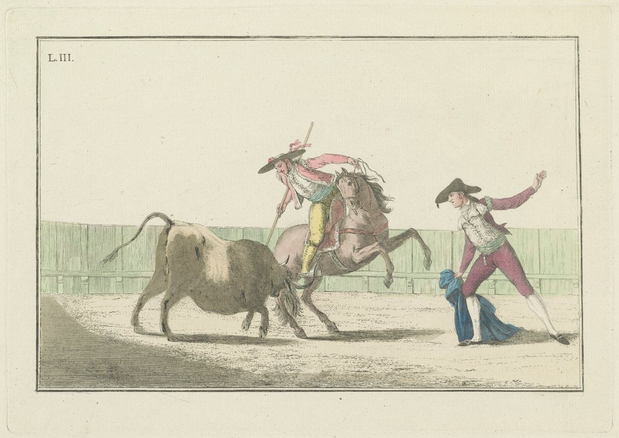 Tafel III, aus der Serie Colección de las principales suertes de una corrida de toros von Antonio Carnicero