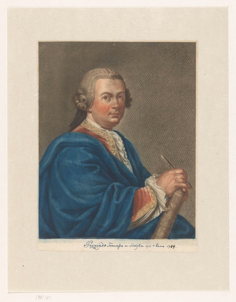 Porträt des Künstlers Francisco Preciado de la Vega von Antonio Pazzi