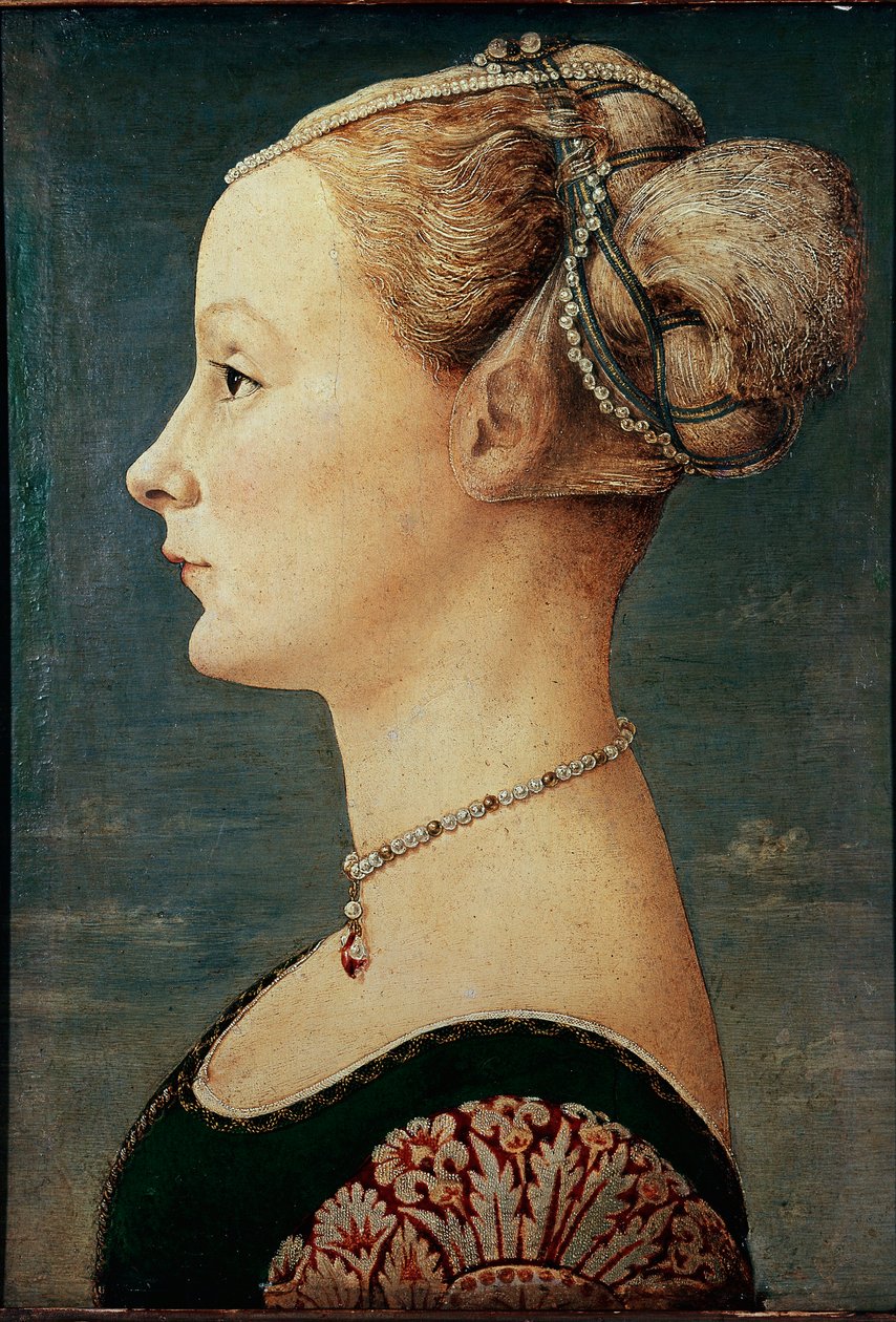 Porträt einer jungen Frau (oder Porträt einer Dame) von Antonio Pollaiuolo