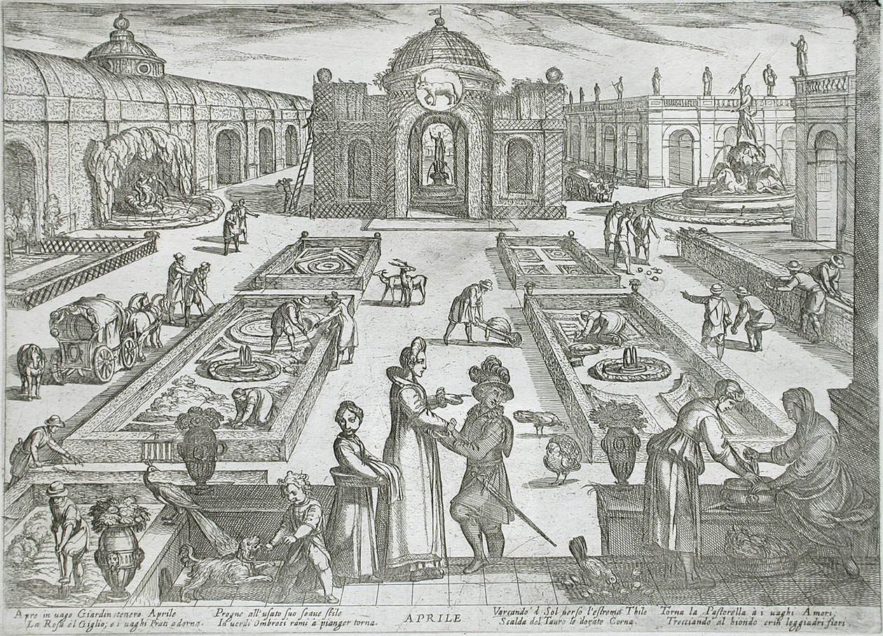 April: Ein Garten von Antonio Tempesta