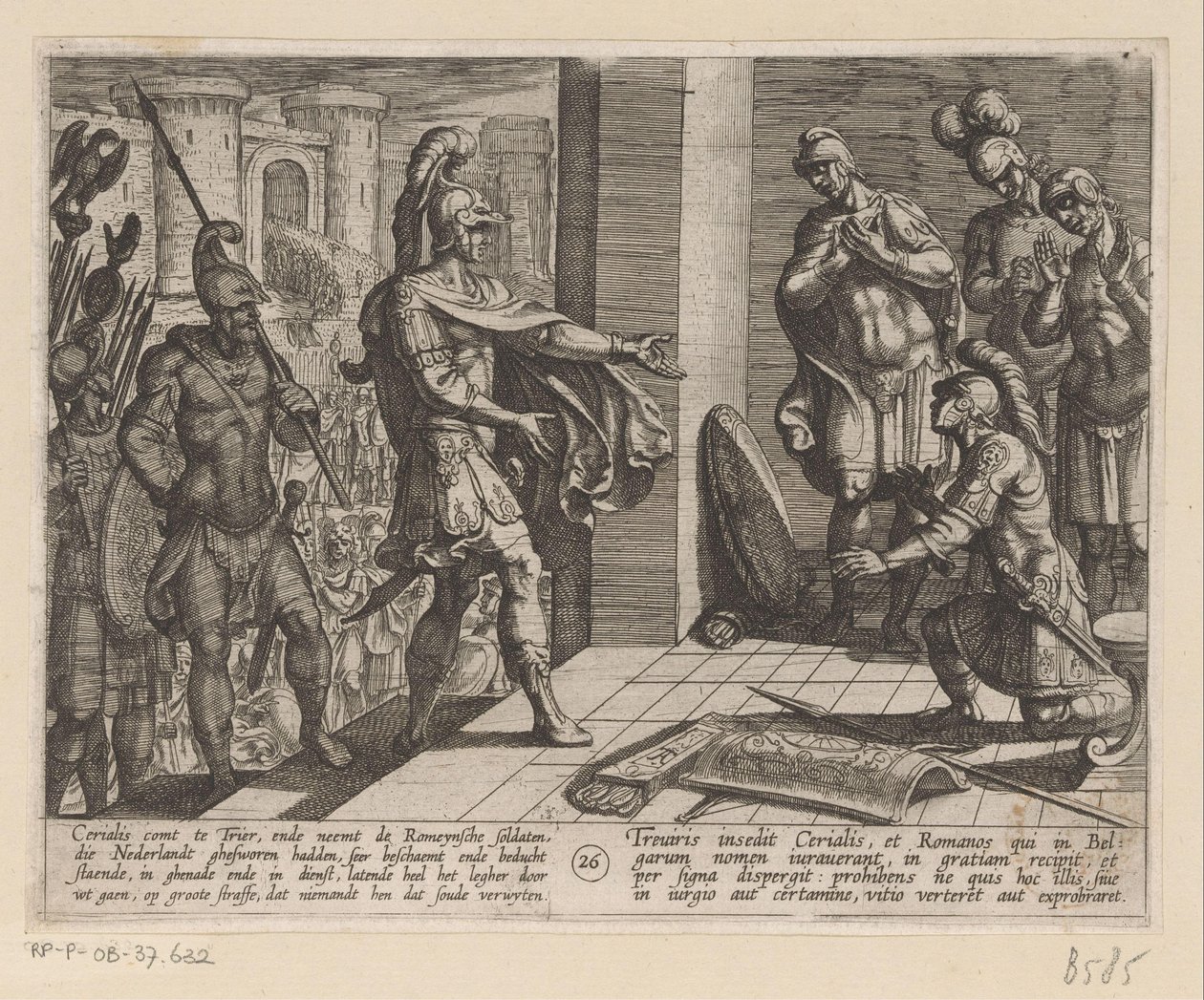 Cerialis vergibt römischen Soldaten, die Julius Civilis geholfen haben von Antonio Tempesta