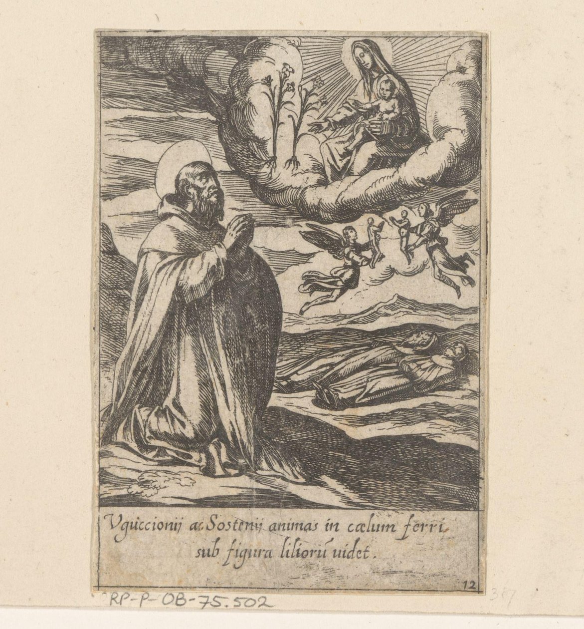 Der heilige Philippus betet für die Seelen zweier Brüder von Antonio Tempesta