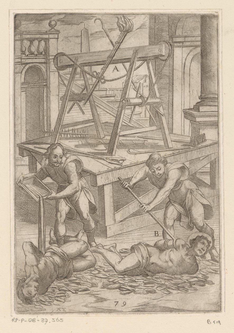 Folter mit kochendem Öl von Antonio Tempesta