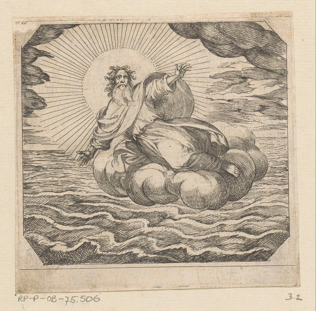 Gott erschafft Himmel und Erde von Antonio Tempesta