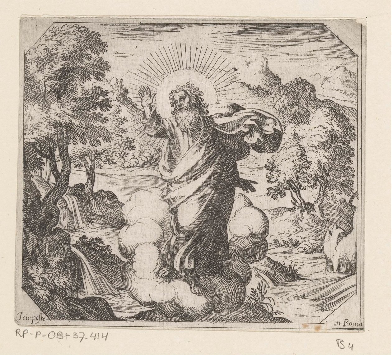 Gott erschafft Pflanzen und Bäume von Antonio Tempesta