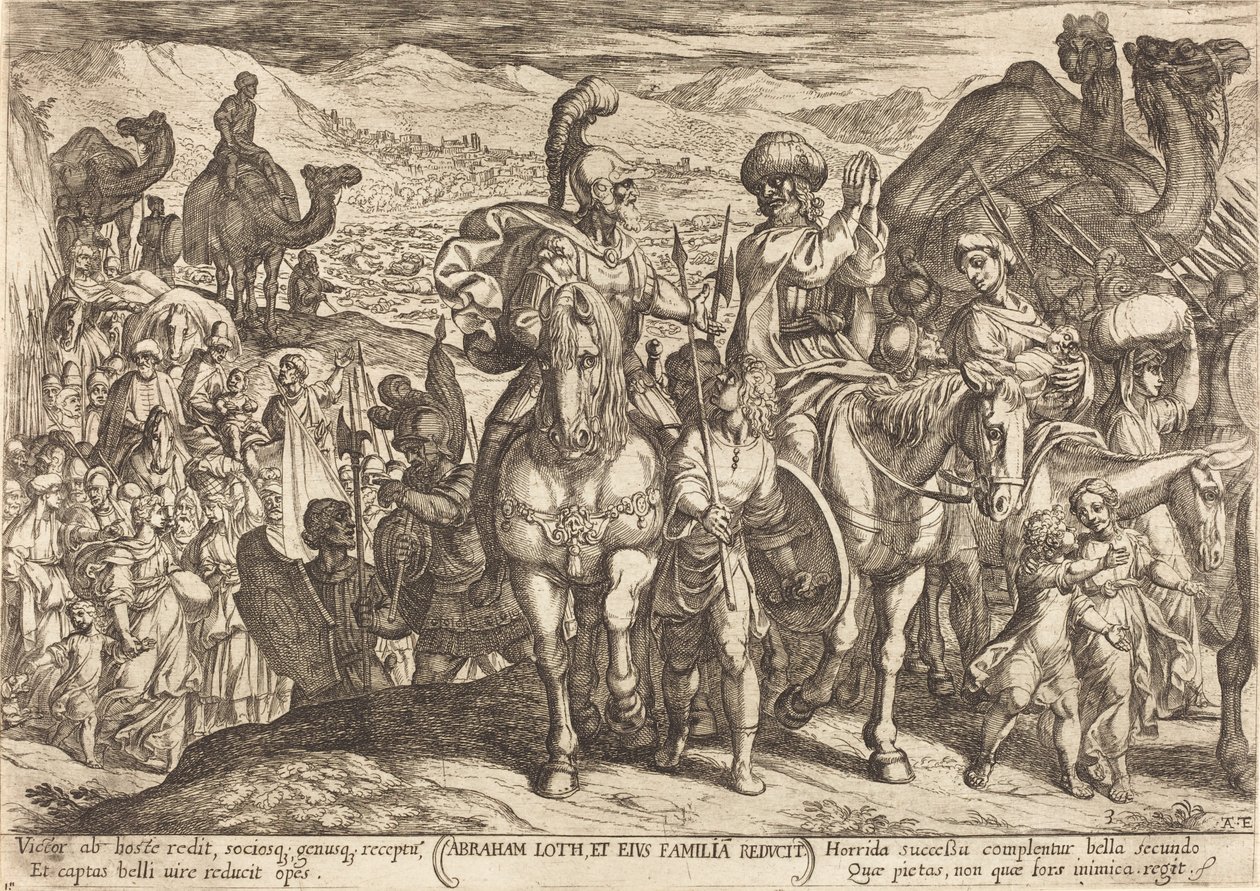 Lot und seine Familie von Abraham nach Hause gerufen von Antonio Tempesta