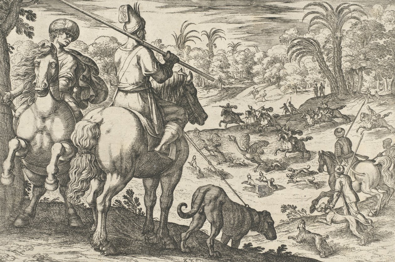 Straußenjagd, aus 