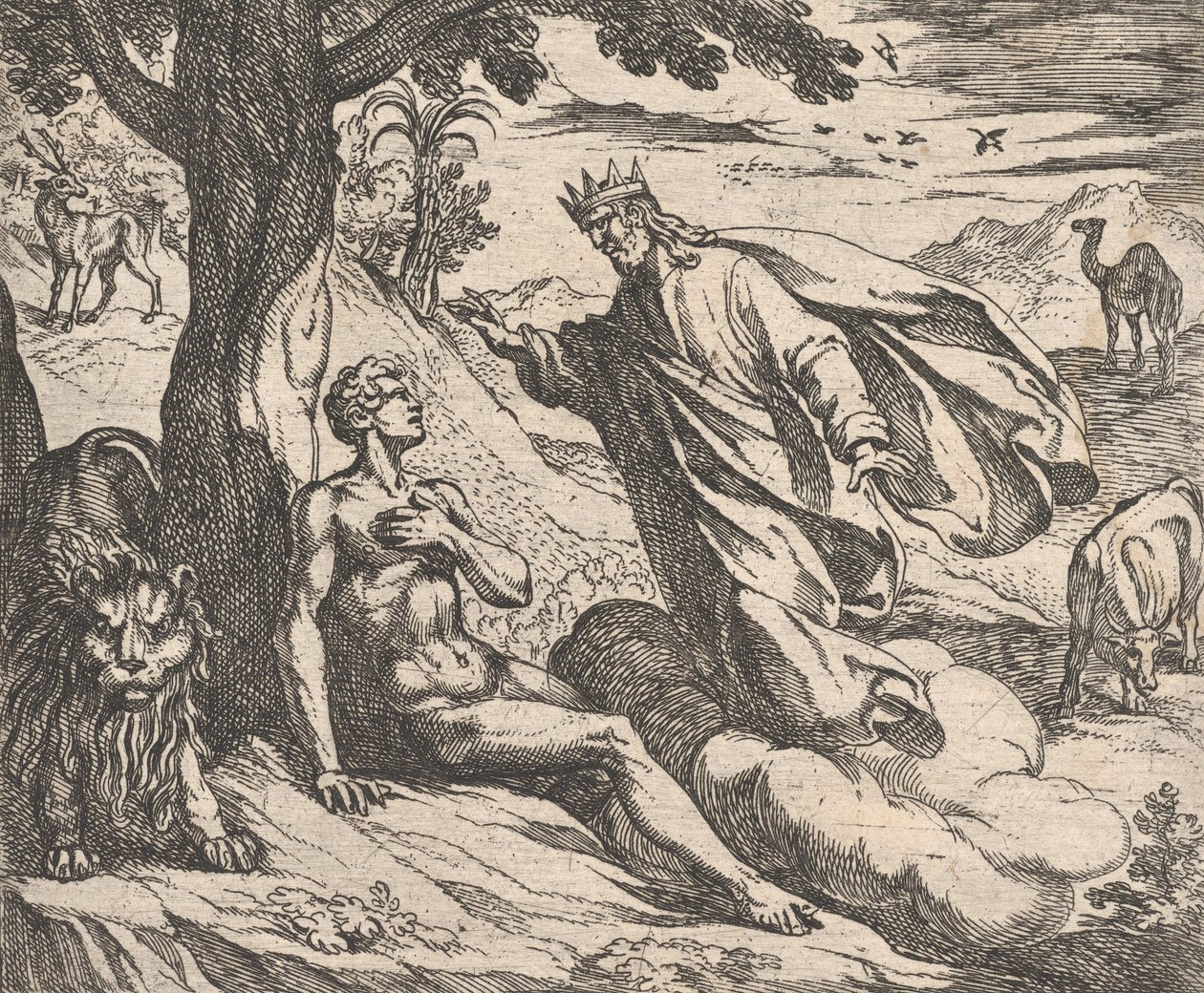 Tafel 2: Die Erschaffung des Menschen Hominis creatio, aus Ovids 