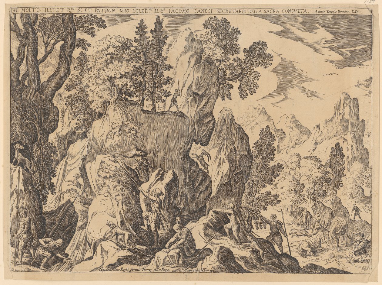 Widder- und Steinbockjagd von Antonio Tempesta