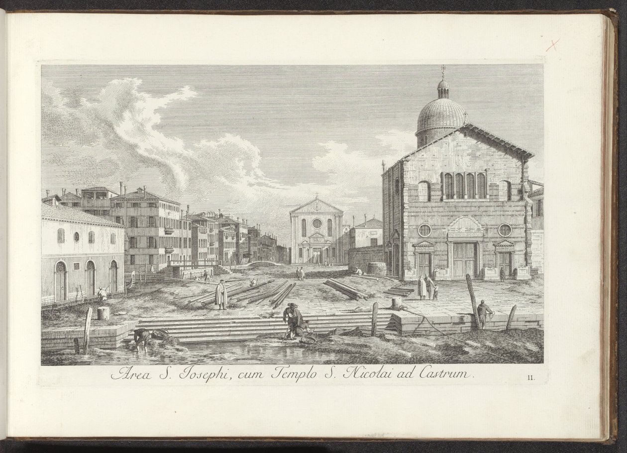 Ansicht der Chiesa di San Giuseppe di Castello in Venedig von Antonio Visentini