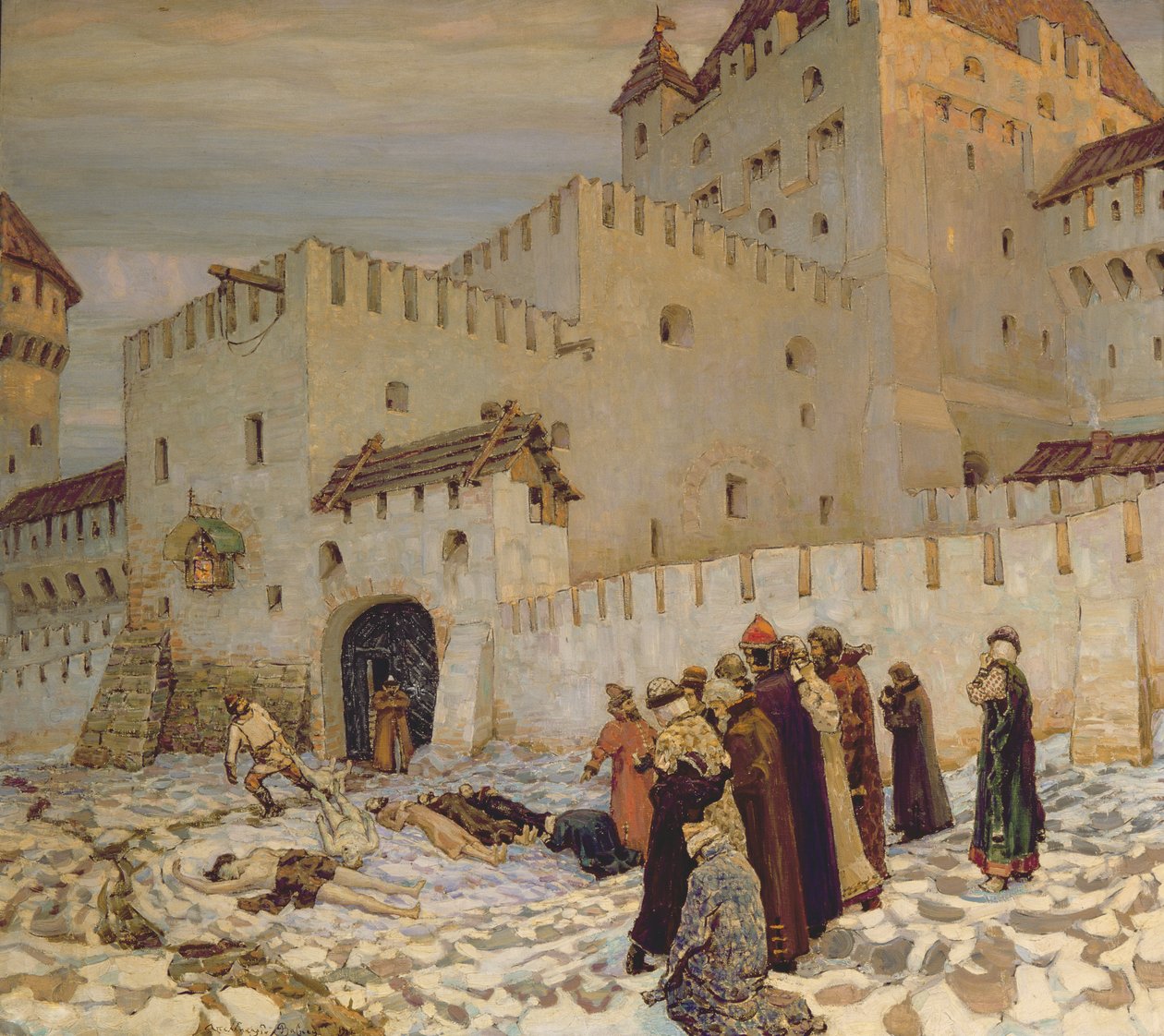 Das Schlachtfeld (Rekonstruktion des alten Moskau) von Apollinari Mikhailovich Vasnetsov