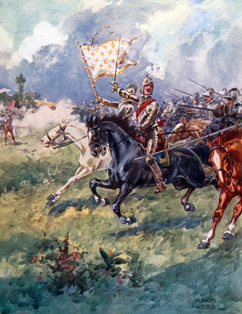 "Tausend Ritter drängen sich hinter dem schneeweißen Kamm" von Archibald Bertram (after) Webb