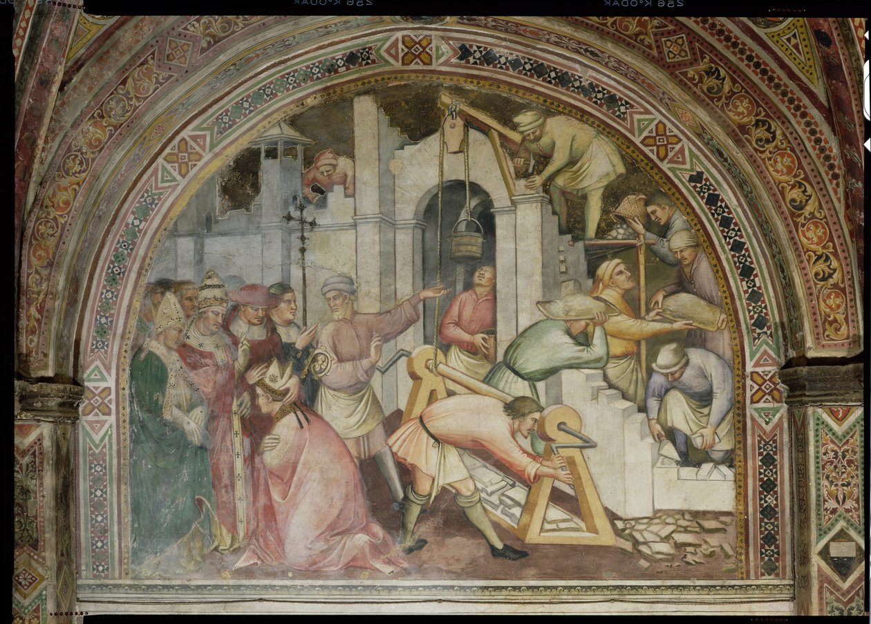 Die Geschichte von Papst Alexander III. (1105-81): Bau der Stadt Alessandria, 1407 von Aretino Luca Spinello or Spinelli