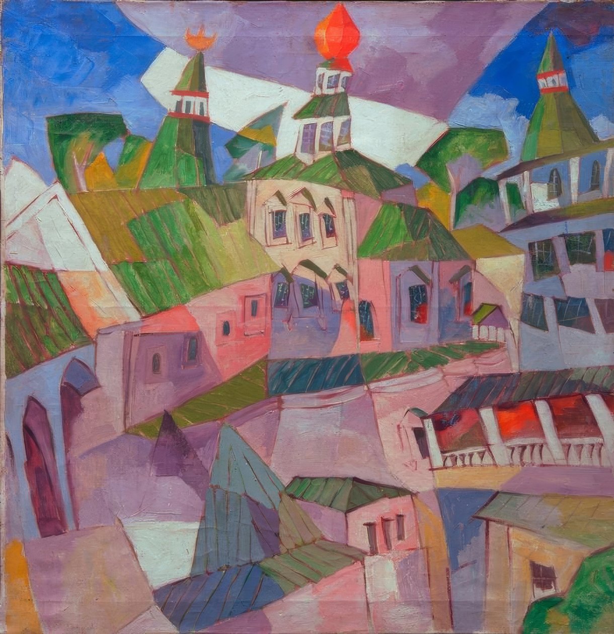 Kloster (Hof des Erzbischofs im Kloster Neues Jerusalem) von Aristarch Wassiljewitsch Lentulow