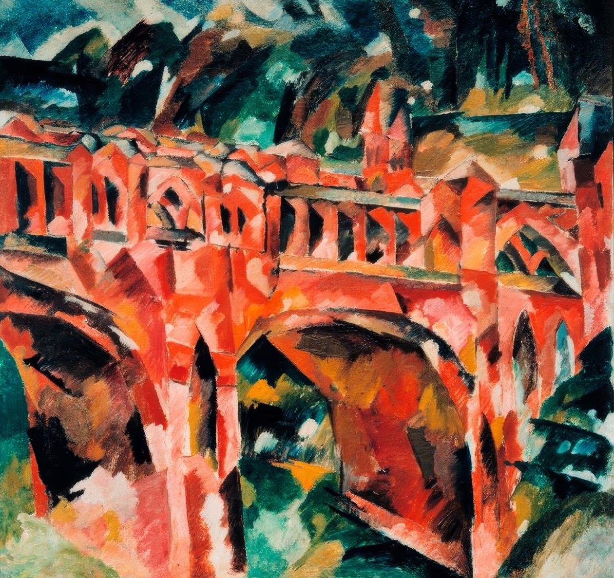 Rote Brücke in Zarizyno von Aristarch Wassiljewitsch Lentulow