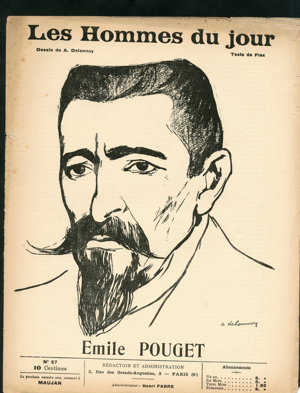 Titelblatt von „The Men of the Day“, Nummer 27, 1. Januar von Aristide Delannoy