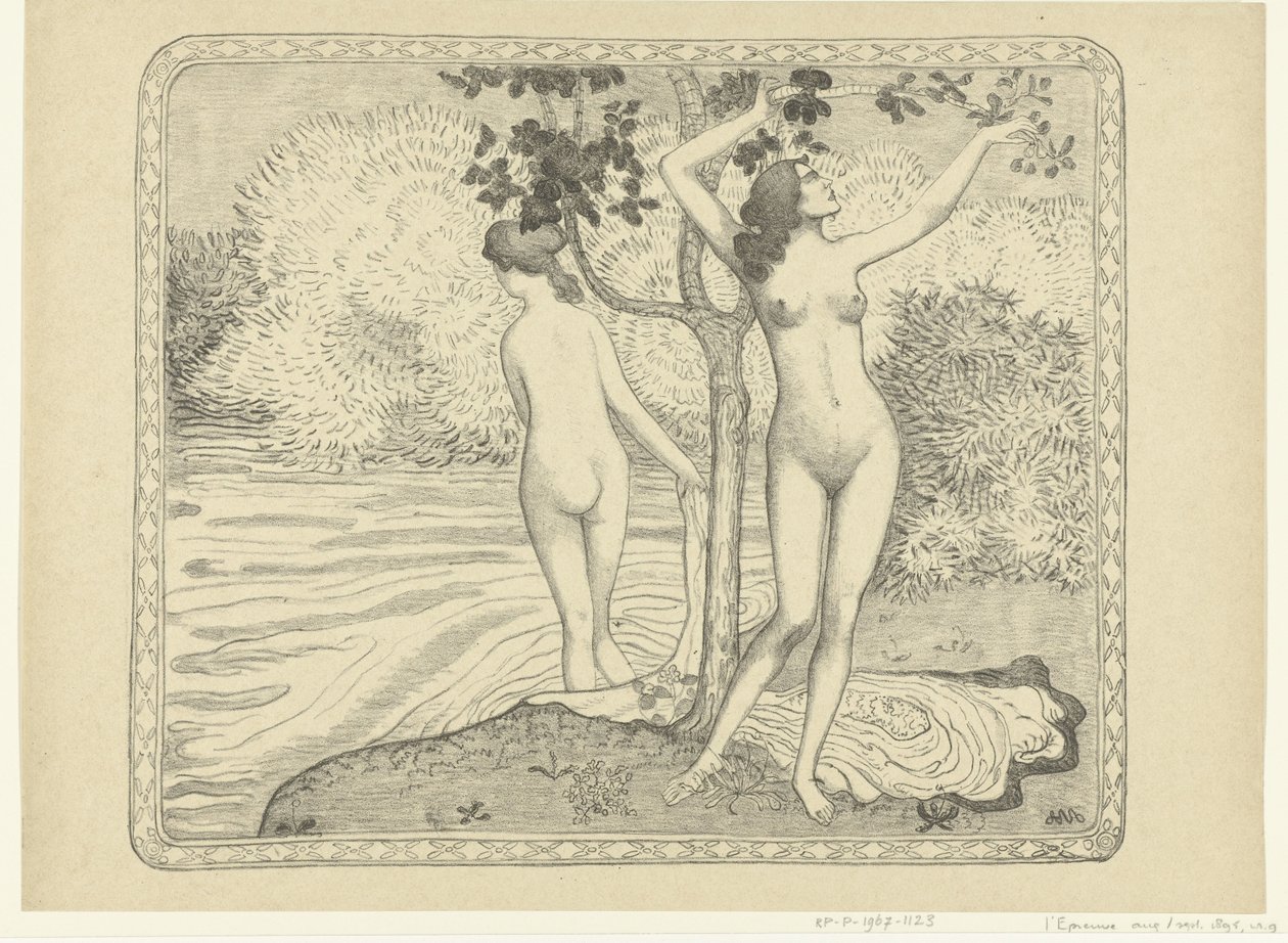 Zwei badende Frauen am Wasser (Sommer) von Aristide Maillol