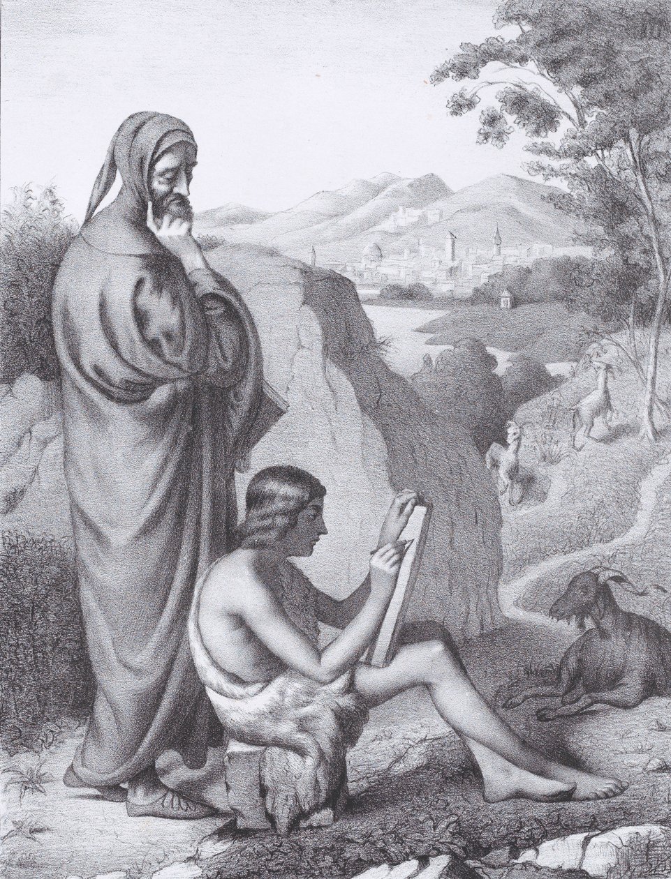 Giotto und Cimabue, aus L
