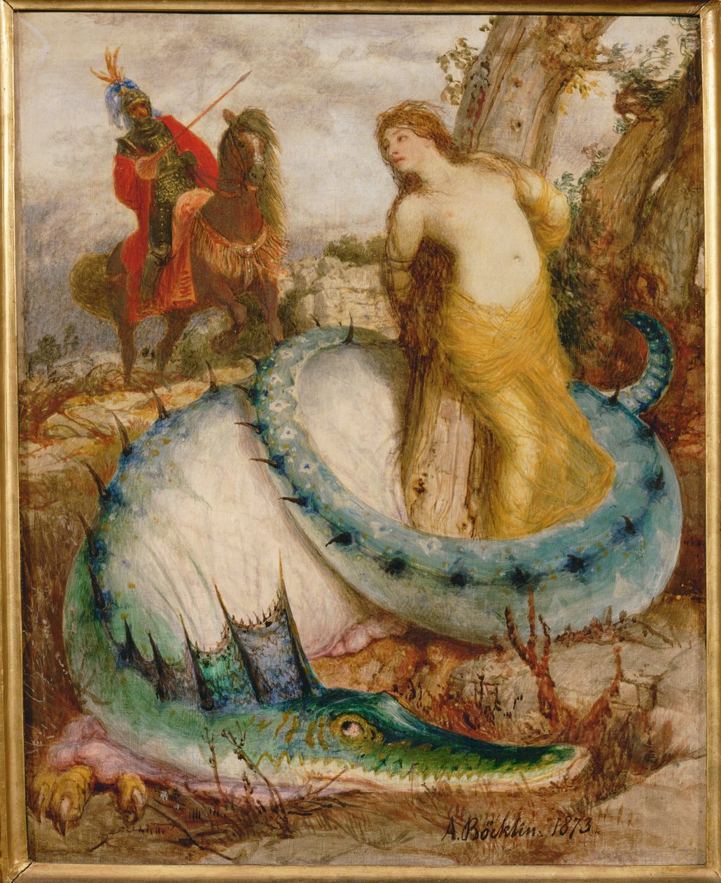 Angelica und der Drache von Arnold Böcklin
